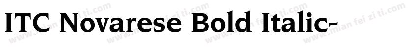 ITC Novarese Bold Italic字体转换